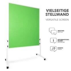 Filz-Moderationstafeln | Einteilig | Mit Rollen | 150x120 Cm 35 Filz-Moderationstafeln | Einteilig | Mit Rollen | 150x120 Cm -Floordirekt Moderationstafeln Einteilig mitRollen gruen 02 e226fc62 f23e 457b 9cfe d851754a0458