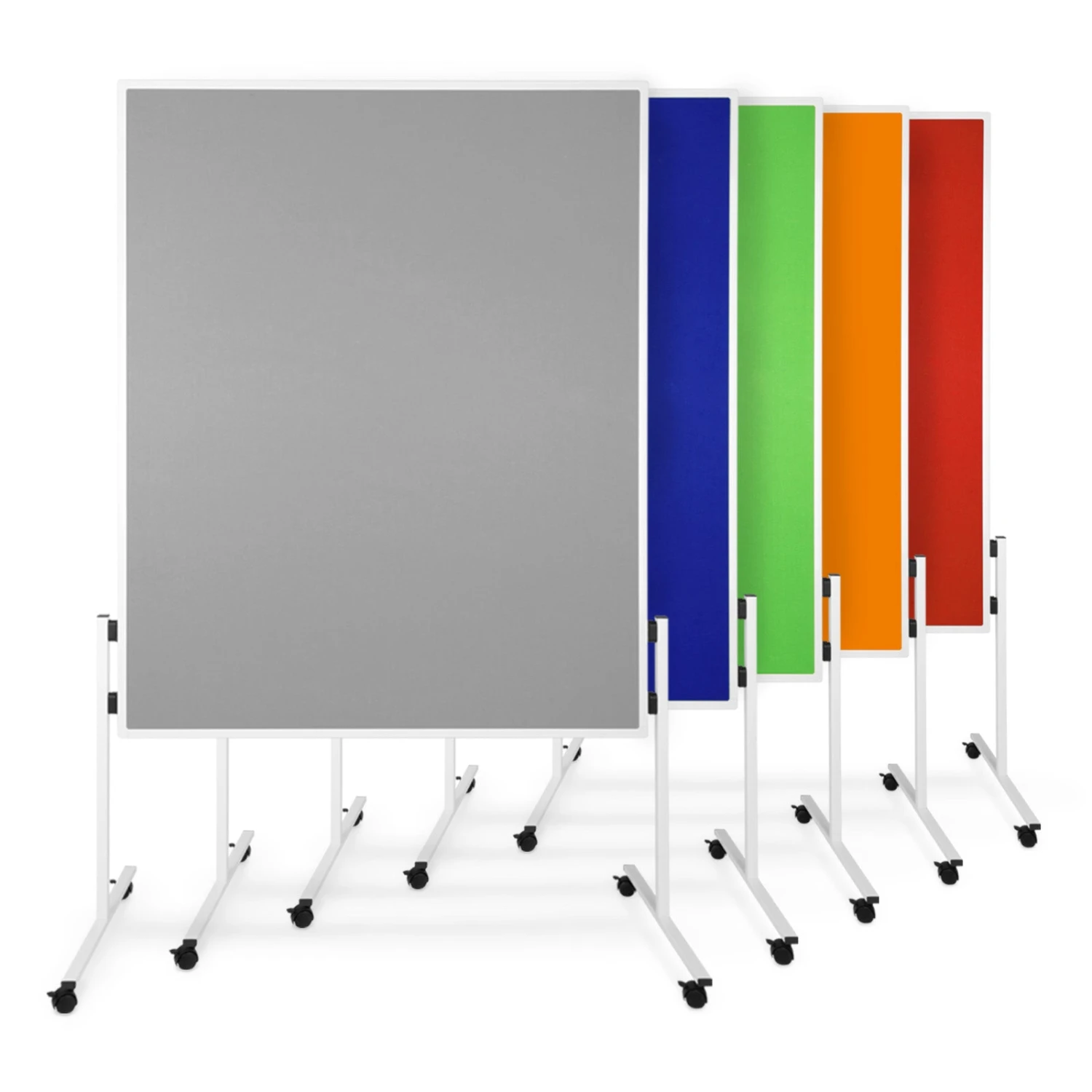 Filz-Moderationstafeln | Einteilig | Mit Rollen | 150x120 Cm 3 Filz-Moderationstafeln | Einteilig | Mit Rollen | 150x120 Cm