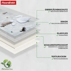 3D CV-Belag | Clouds Safari | Vinyl-Bodenbelag Mit Realistischem Tier- & Wolkendesign -Floordirekt Moonlight 2.CloudsSafari