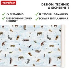 3D CV-Belag | Clouds Safari | Vinyl-Bodenbelag Mit Realistischem Tier- & Wolkendesign -Floordirekt Moonlight 3.CloudsSafari