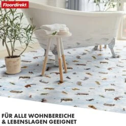 3D CV-Belag | Clouds Safari | Vinyl-Bodenbelag Mit Realistischem Tier- & Wolkendesign -Floordirekt Moonlight 4.CloudsSafari