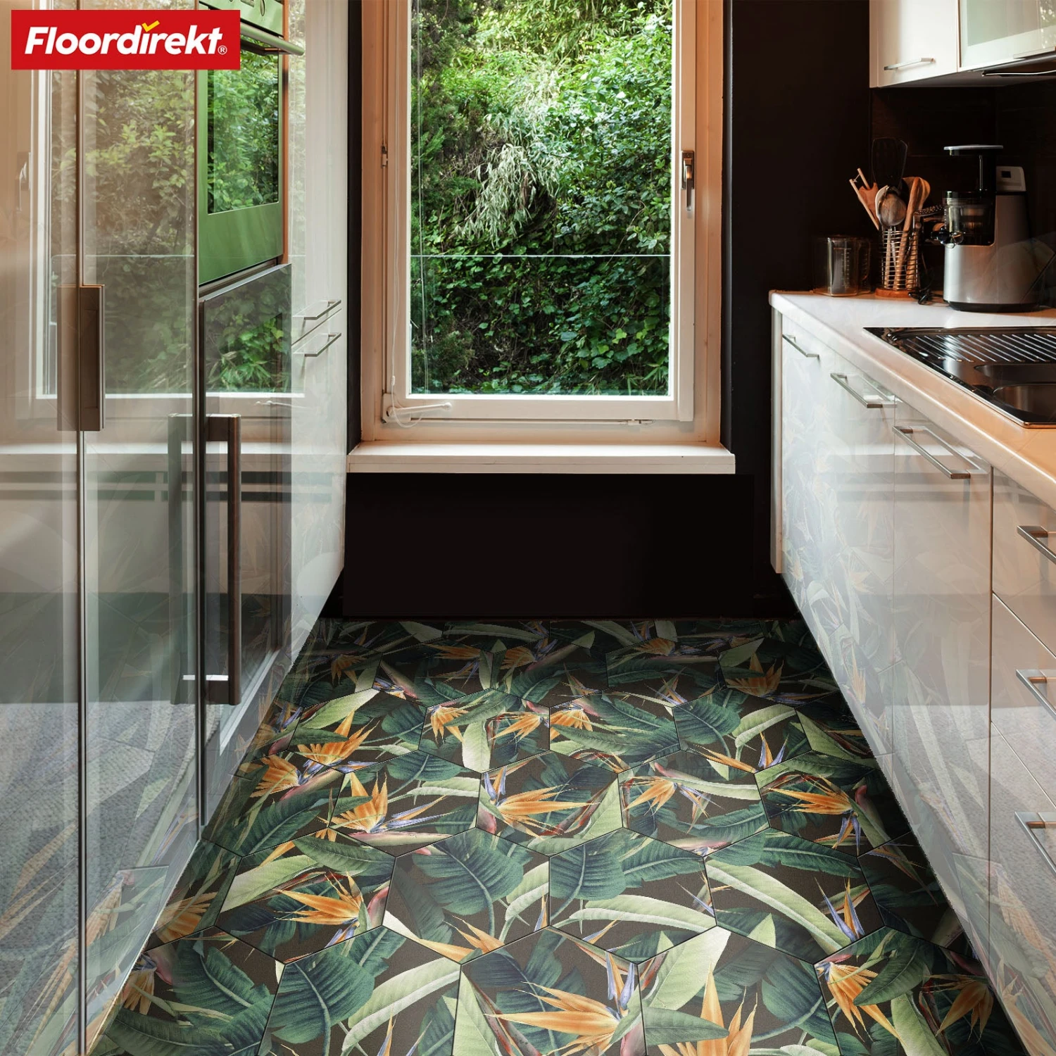 3D CV-Belag | Strelitzia 536M | Vinyl-Bodenbelag Mit Tropischem Design In Realistischer Fliesenoptik 9 3D CV-Belag | Strelitzia 536M | Vinyl-Bodenbelag Mit Tropischem Design In Realistischer Fliesenoptik – Bild 7