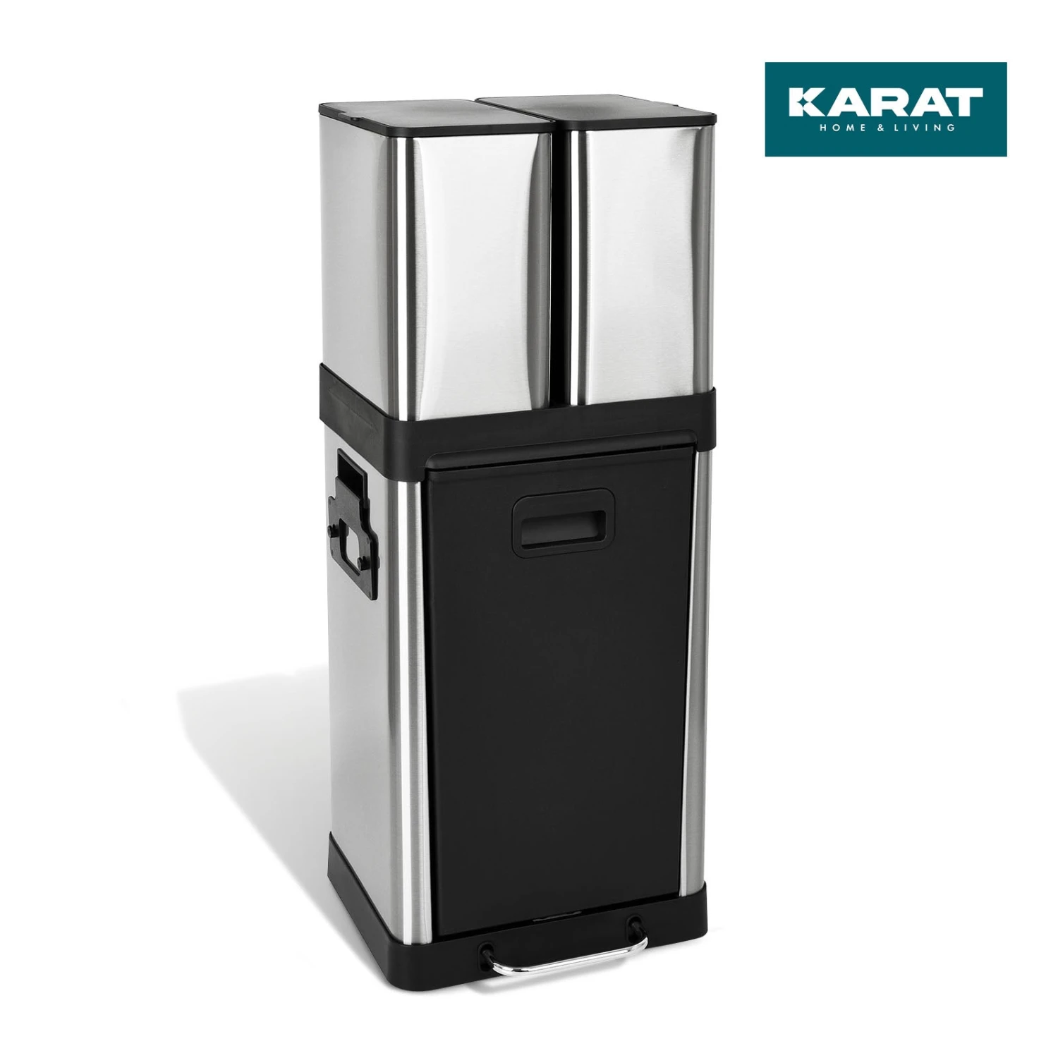 Mülleimer Ben | Edelstahl | Trennsystem | Mit 3 Kammern 4 Mülleimer Ben | Edelstahl | Trennsystem | Mit 3 Kammern – Bild 2