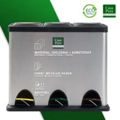 Mülleimer Brandon | Trennsystem | Mit 2 Oder 3 Kammern 25 Mülleimer Brandon | Trennsystem | Mit 2 Oder 3 Kammern -Floordirekt MuelleimerBrandon Minix3Kammern ACTUALPRODUCT 3.MATERIAL