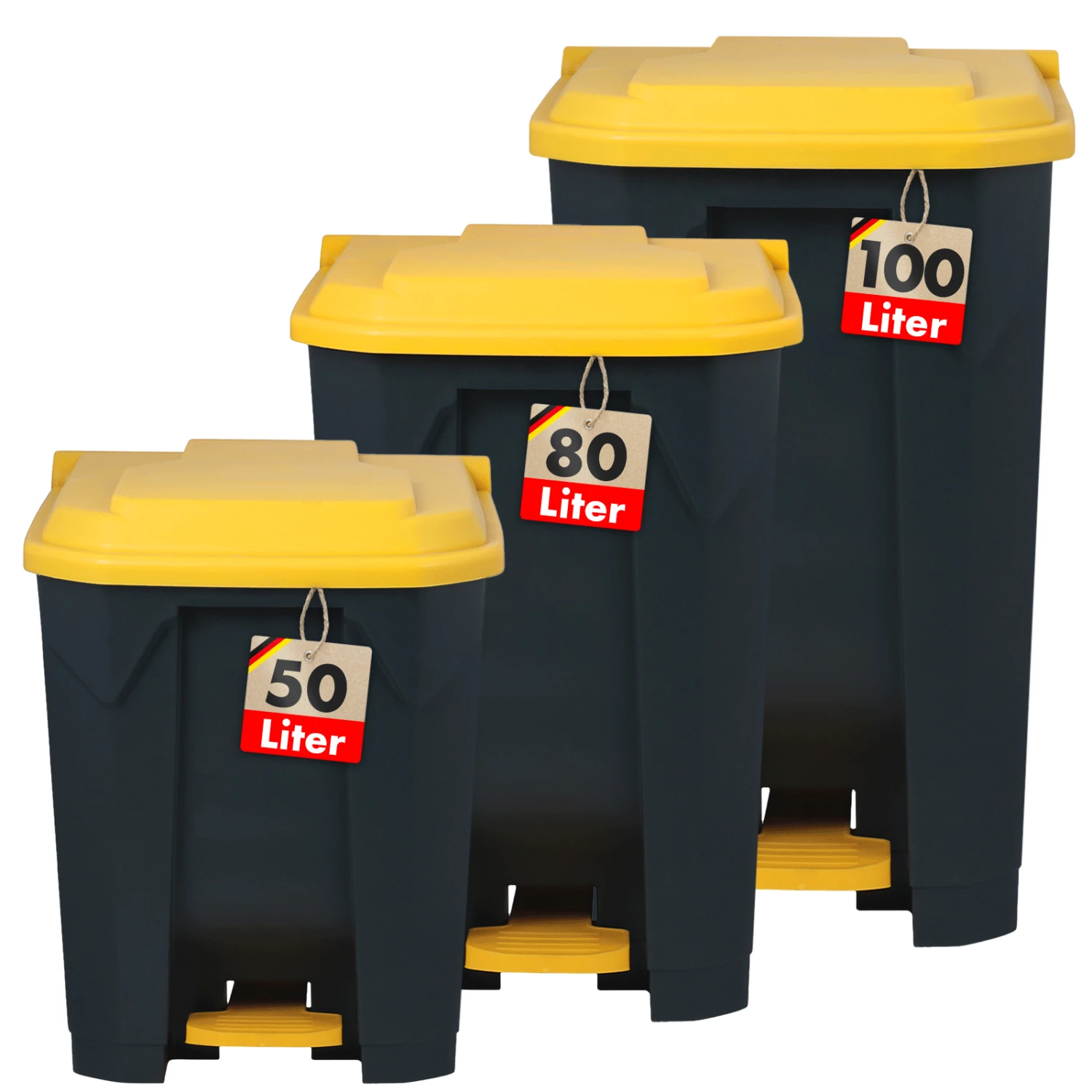 Mülleimer | Olaf | Robuster Step-On Abfalleimer | Für Haushalt, Büro & Gewerbe | Verschiedene Farben & Größen 3 Mülleimer | Olaf | Robuster Step-On Abfalleimer | Für Haushalt, Büro & Gewerbe | Verschiedene Farben & Größen