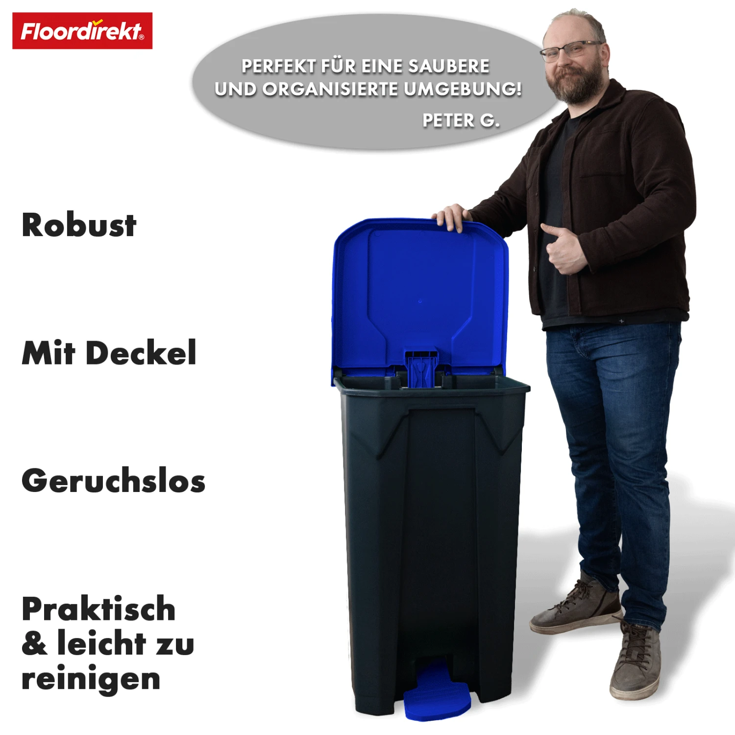 Mülleimer | Olaf | Robuster Step-On Abfalleimer | Für Haushalt, Büro & Gewerbe | Verschiedene Farben & Größen 13 Mülleimer | Olaf | Robuster Step-On Abfalleimer | Für Haushalt, Büro & Gewerbe | Verschiedene Farben & Größen – Bild 11