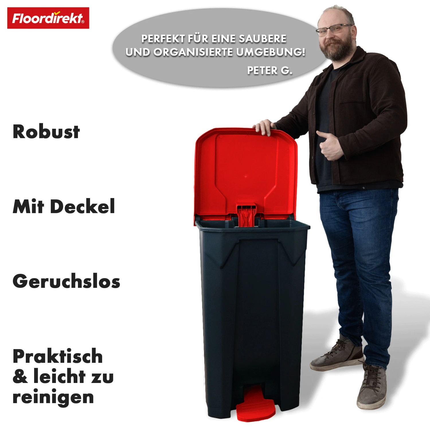Mülleimer | Olaf | Robuster Step-On Abfalleimer | Für Haushalt, Büro & Gewerbe | Verschiedene Farben & Größen 20 Mülleimer | Olaf | Robuster Step-On Abfalleimer | Für Haushalt, Büro & Gewerbe | Verschiedene Farben & Größen – Bild 18