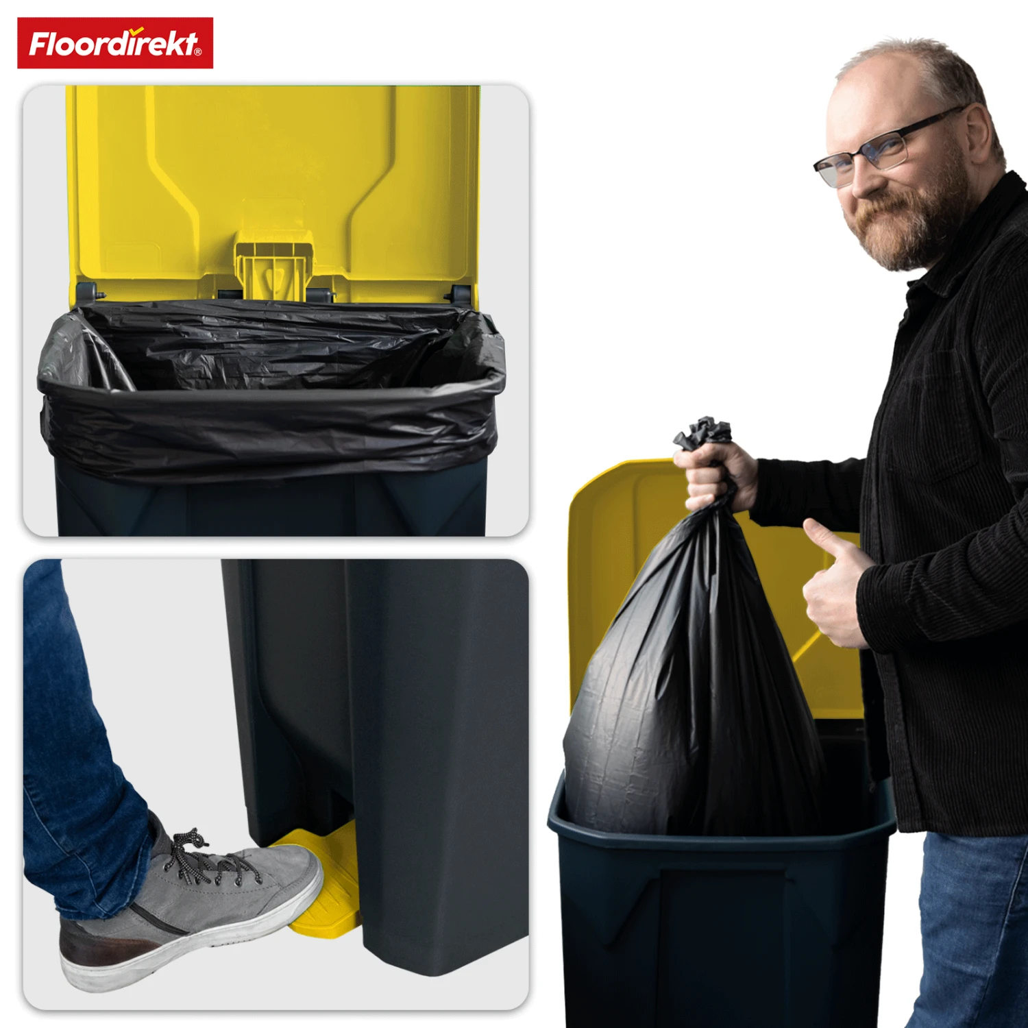 Mülleimer | Olaf | Robuster Step-On Abfalleimer | Für Haushalt, Büro & Gewerbe | Verschiedene Farben & Größen 7 Mülleimer | Olaf | Robuster Step-On Abfalleimer | Für Haushalt, Büro & Gewerbe | Verschiedene Farben & Größen – Bild 5