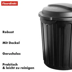Mülleimer | Robin | 60L Abfalleimer Mit Deckel | Geruchsdicht, Hygienisch & Leicht Zu Reinigen 13 Mülleimer | Robin | 60L Abfalleimer Mit Deckel | Geruchsdicht, Hygienisch & Leicht Zu Reinigen -Floordirekt MuelleimerRobin 4