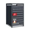 Mülltonnenbox | Magnus | Wetterfeste Anthrazitfarbene Mülltonnenverkleidung Mit Edelstahlrahmen | 1–3 Türen | Für 60–240 L Mülltonnen Geeignet 1 Mülltonnenbox | Magnus | Wetterfeste Anthrazitfarbene Mülltonnenverkleidung Mit Edelstahlrahmen | 1–3 Türen | Für 60–240 L Mülltonnen Geeignet -Floordirekt MuelltonnenboxMagnus 1