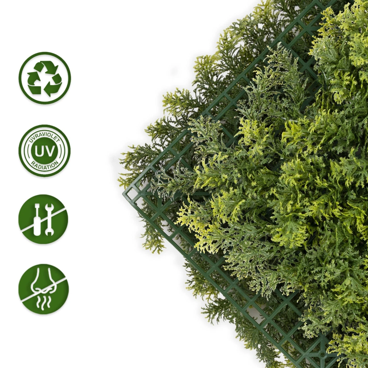 Pflanzenwand | Houttuynia-cordata | Kunstpflanzen Zur Wandmontage | 50 X 50 Cm 4 Pflanzenwand | Houttuynia-cordata | Kunstpflanzen Zur Wandmontage | 50 X 50 Cm – Bild 2