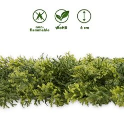 Pflanzenwand | Houttuynia-cordata | Kunstpflanzen Zur Wandmontage | 50 X 50 Cm 12 Pflanzenwand | Houttuynia-cordata | Kunstpflanzen Zur Wandmontage | 50 X 50 Cm -Floordirekt Pflanzenwand Houttuynia cordata Green 05