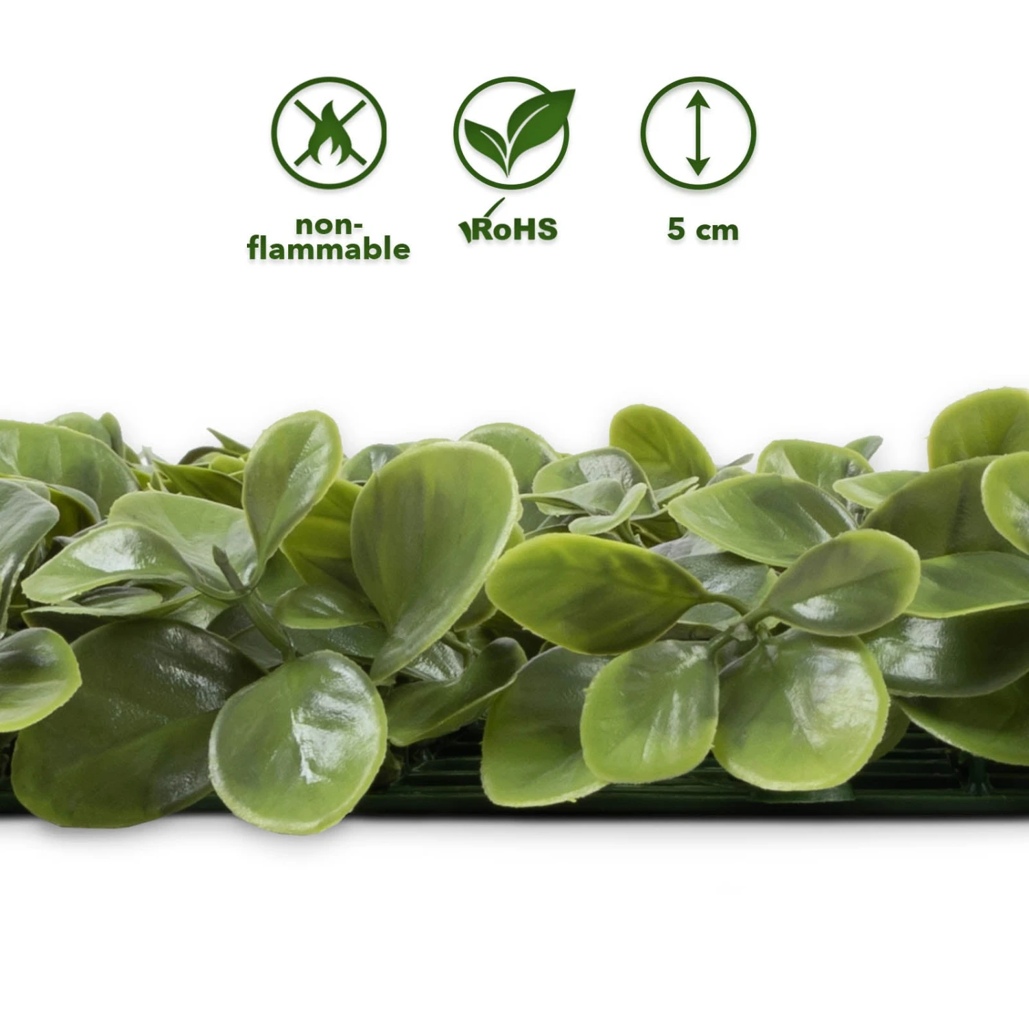 Pflanzenwand | Jade-Leaf | Kunstpflanzen Zur Wandmontage | 50 X 50 Cm 5 Pflanzenwand | Jade-Leaf | Kunstpflanzen Zur Wandmontage | 50 X 50 Cm – Bild 3