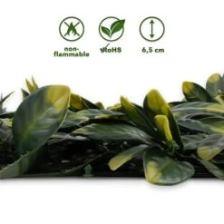 Pflanzenwand | Laurel | Kunstpflanzen Zur Wandmontage | 50 X 50 Cm 12 Pflanzenwand | Laurel | Kunstpflanzen Zur Wandmontage | 50 X 50 Cm -Floordirekt Pflanzenwand Laurel Green 05