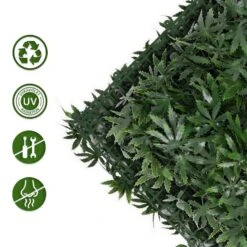 Pflanzenwand | Maple | Kunstpflanzen Zur Wandmontage | 50 X 50 Cm 11 Pflanzenwand | Maple | Kunstpflanzen Zur Wandmontage | 50 X 50 Cm -Floordirekt Pflanzenwand Maple Green 04