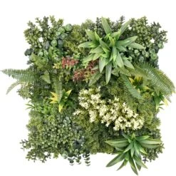 Pflanzenwand | Rhea | Stilvolle Wandgestaltung Mit Grünpflanzen Und Weißen Blüten | 50 X 50 Cm 31 Pflanzenwand | Rhea | Stilvolle Wandgestaltung Mit Grünpflanzen Und Weißen Blüten | 50 X 50 Cm -Floordirekt PflanzenwandRhea 10