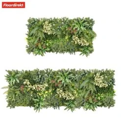 Pflanzenwand | Rhea | Stilvolle Wandgestaltung Mit Grünpflanzen Und Weißen Blüten | 50 X 50 Cm 35 Pflanzenwand | Rhea | Stilvolle Wandgestaltung Mit Grünpflanzen Und Weißen Blüten | 50 X 50 Cm -Floordirekt PflanzenwandRhea 14