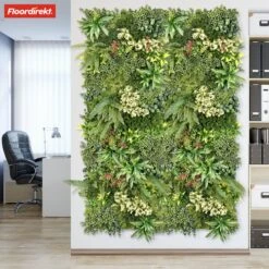 Pflanzenwand | Rhea | Stilvolle Wandgestaltung Mit Grünpflanzen Und Weißen Blüten | 50 X 50 Cm 37 Pflanzenwand | Rhea | Stilvolle Wandgestaltung Mit Grünpflanzen Und Weißen Blüten | 50 X 50 Cm -Floordirekt PflanzenwandRhea 16