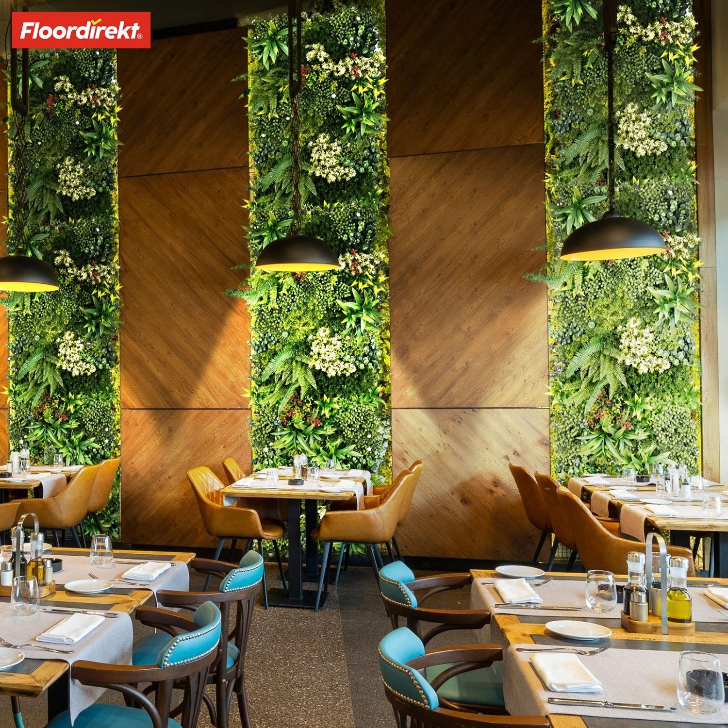 Pflanzenwand | Rhea | Stilvolle Wandgestaltung Mit Grünpflanzen Und Weißen Blüten | 50 X 50 Cm 10 Pflanzenwand | Rhea | Stilvolle Wandgestaltung Mit Grünpflanzen Und Weißen Blüten | 50 X 50 Cm – Bild 8