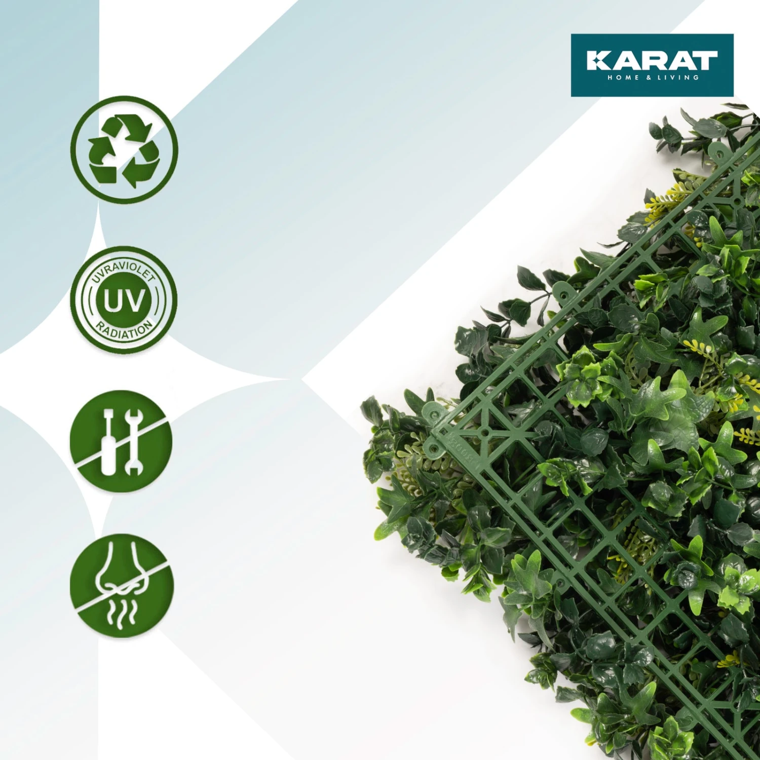 Pflanzenwand | Tropical | Kunstpflanzen Zur Wandmontage | 50 X 50 Cm 4 Pflanzenwand | Tropical | Kunstpflanzen Zur Wandmontage | 50 X 50 Cm – Bild 2