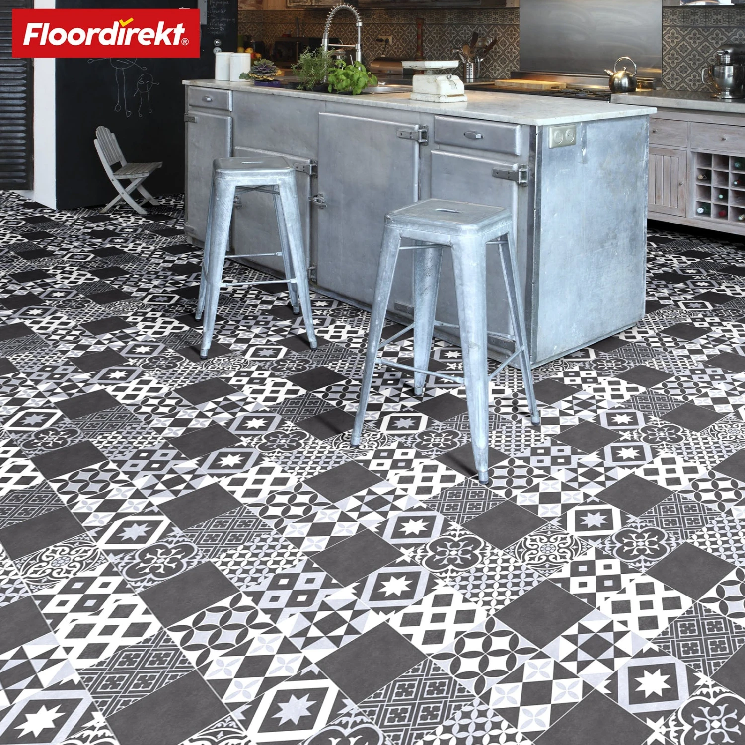 CV-Belag | Amadora 990D | Robuster Vinylboden Mit Stilvoller Grauer Vintage-Fliesenoptik 7 CV-Belag | Amadora 990D | Robuster Vinylboden Mit Stilvoller Grauer Vintage-Fliesenoptik – Bild 5