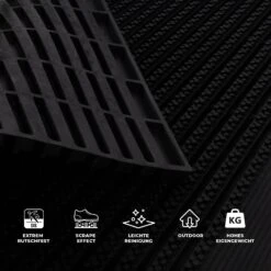 Gummi-Türmatte | Wetterfest | Mit Anlaufkante | Höhe: 20 Mm 15 Gummi-Türmatte | Wetterfest | Mit Anlaufkante | Höhe: 20 Mm -Floordirekt PowerBrushGummi 05