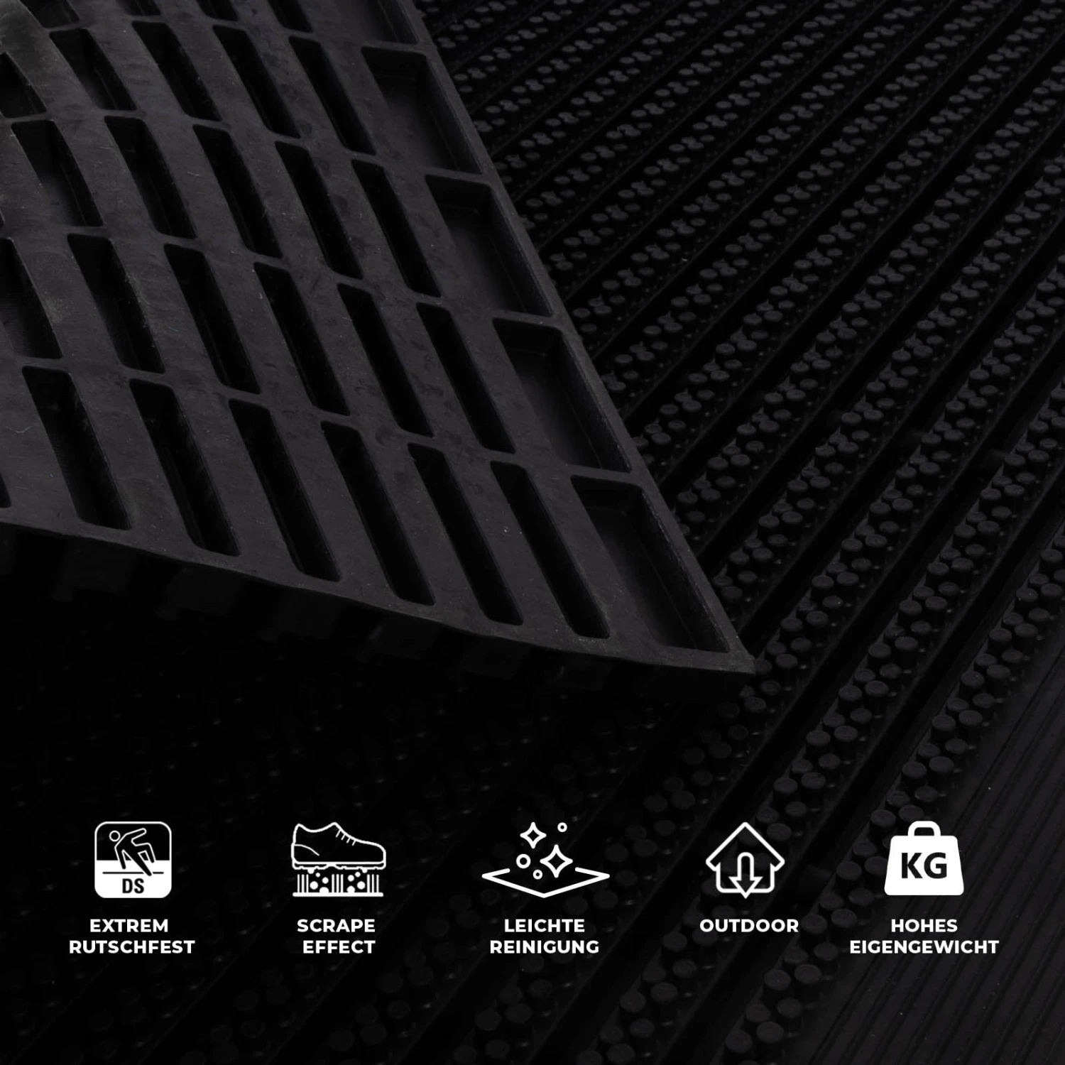 Gummi-Türmatte | Wetterfest | Mit Anlaufkante | Höhe: 20 Mm 7 Gummi-Türmatte | Wetterfest | Mit Anlaufkante | Höhe: 20 Mm – Bild 5