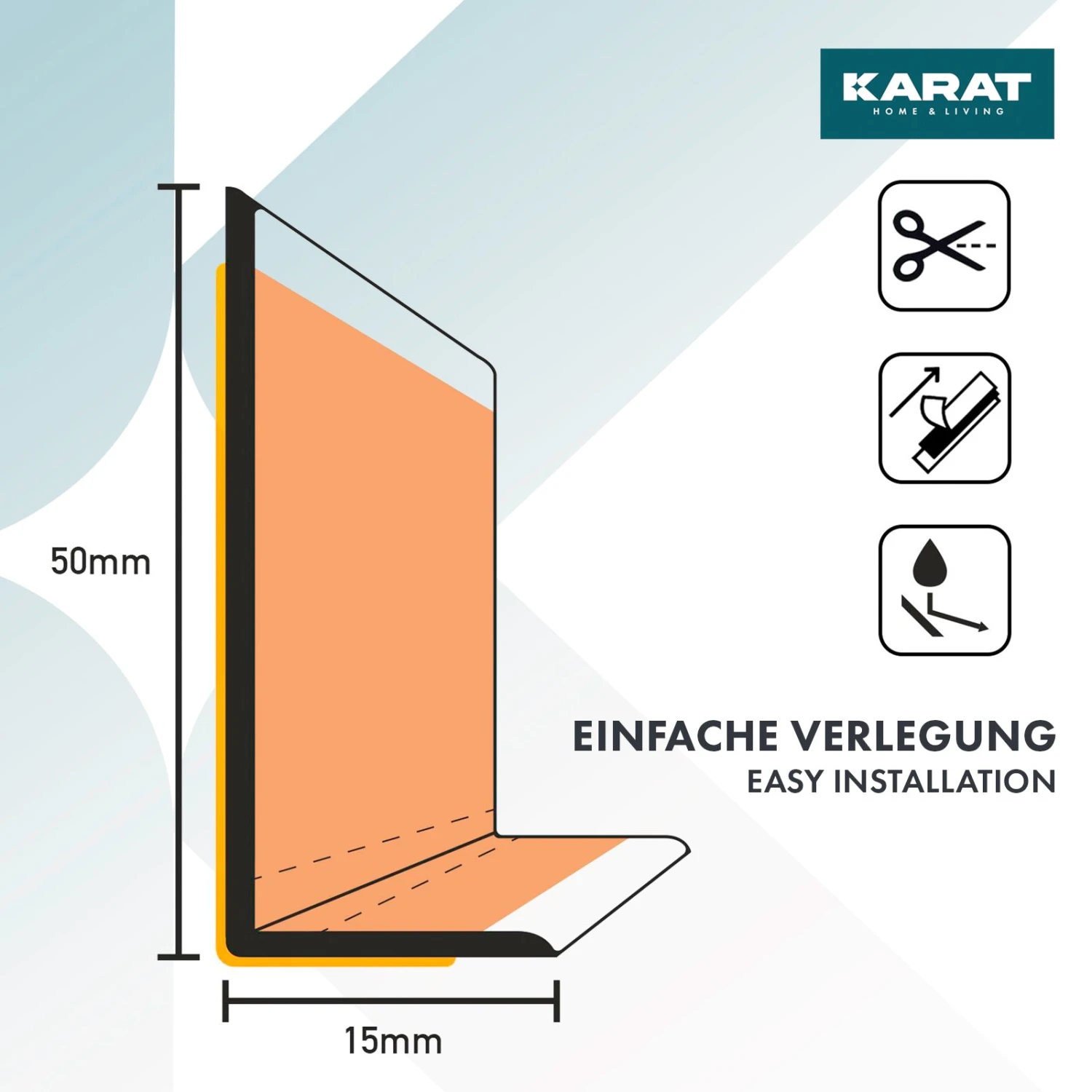 Sockelleiste Oslo | Zuschneidbar & Selbstklebend | Starker Halt | Acryl Selbstkleber 19 Sockelleiste Oslo | Zuschneidbar & Selbstklebend | Starker Halt | Acryl Selbstkleber – Bild 17