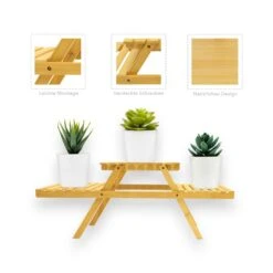 Bambusregal | Lund | 25 X 20 X 65,8 Cm -Floordirekt SYDH19054 Lund 02