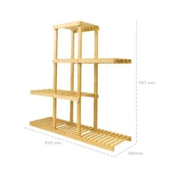 Bambusregal | Samia | 96,7 X 28 X 95,8 Cm -Floordirekt SYDH19058 Samia 04