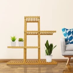 Bambusregal | Samia | 96,7 X 28 X 95,8 Cm -Floordirekt SYDH19058 Samia 07