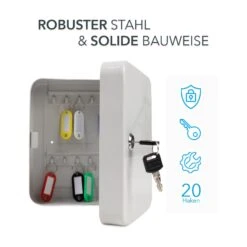 Schlüsselkasten | Schlüsselbox Aus Lackiertem Stahl | Inklusive Befestigungsmaterial -Floordirekt Schlusselkasten klein 03