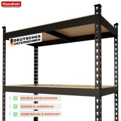 Schwerlastregal | Rhino | Lagerregal Mit 5 Böden | 1050 Kg Traglast | Innovatives Stecksystem | In Verschiedenen Farben & Größen -Floordirekt SchwerlastregalRhino 15