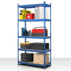 Schwerlastregal | Rhino | Lagerregal Mit 5 Böden | 1050 Kg Traglast | Innovatives Stecksystem | In Verschiedenen Farben & Größen -Floordirekt SchwerlastregalRhino 17