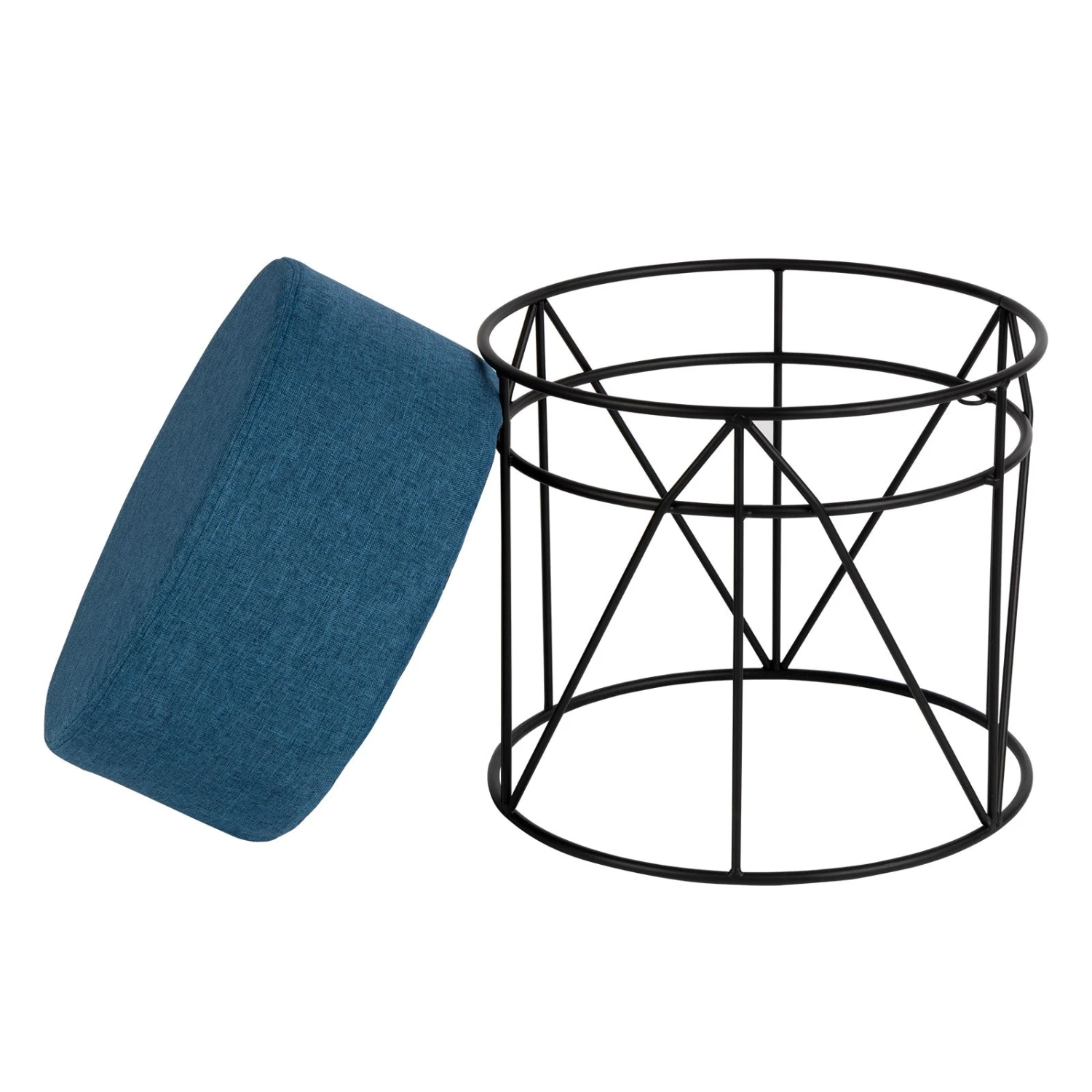 Sitzhocker Aus Metall | Grün Und Blau 11 Sitzhocker Aus Metall | Grün Und Blau – Bild 9