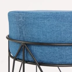 Sitzhocker Aus Metall | Grün Und Blau 17 Sitzhocker Aus Metall | Grün Und Blau -Floordirekt Sitzhocker Blau Detail 01