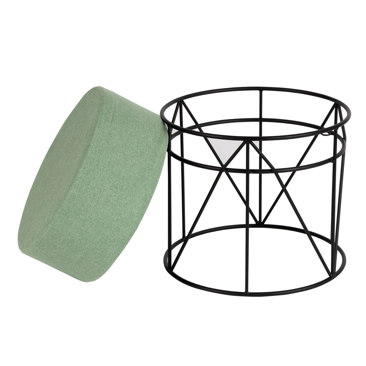 Sitzhocker Aus Metall | Grün Und Blau 10 Sitzhocker Aus Metall | Grün Und Blau – Bild 8