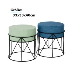 Sitzhocker Aus Metall | Grün Und Blau 23 Sitzhocker Aus Metall | Grün Und Blau -Floordirekt Sitzhocker Gruppe Massangeben