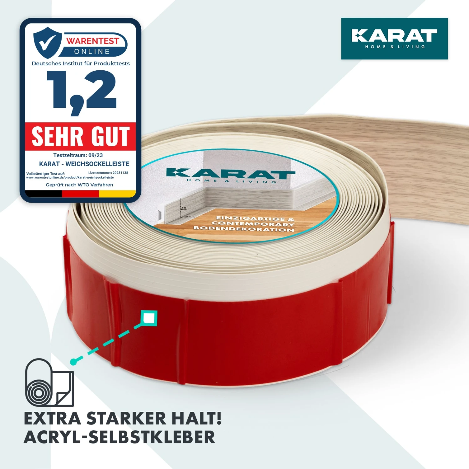 Sockelleiste Oslo | Zuschneidbar & Selbstklebend | Starker Halt | Acryl Selbstkleber 13 Sockelleiste Oslo | Zuschneidbar & Selbstklebend | Starker Halt | Acryl Selbstkleber – Bild 11
