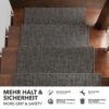 Stufenmatten Alto | Halbrund Oder Eckig | Umkettelt | Selbstklebender Treppenschutz 2 Stufenmatten Alto | Halbrund Oder Eckig | Umkettelt | Selbstklebender Treppenschutz -Floordirekt Stufenmatte Alto anthrazit eckig 02