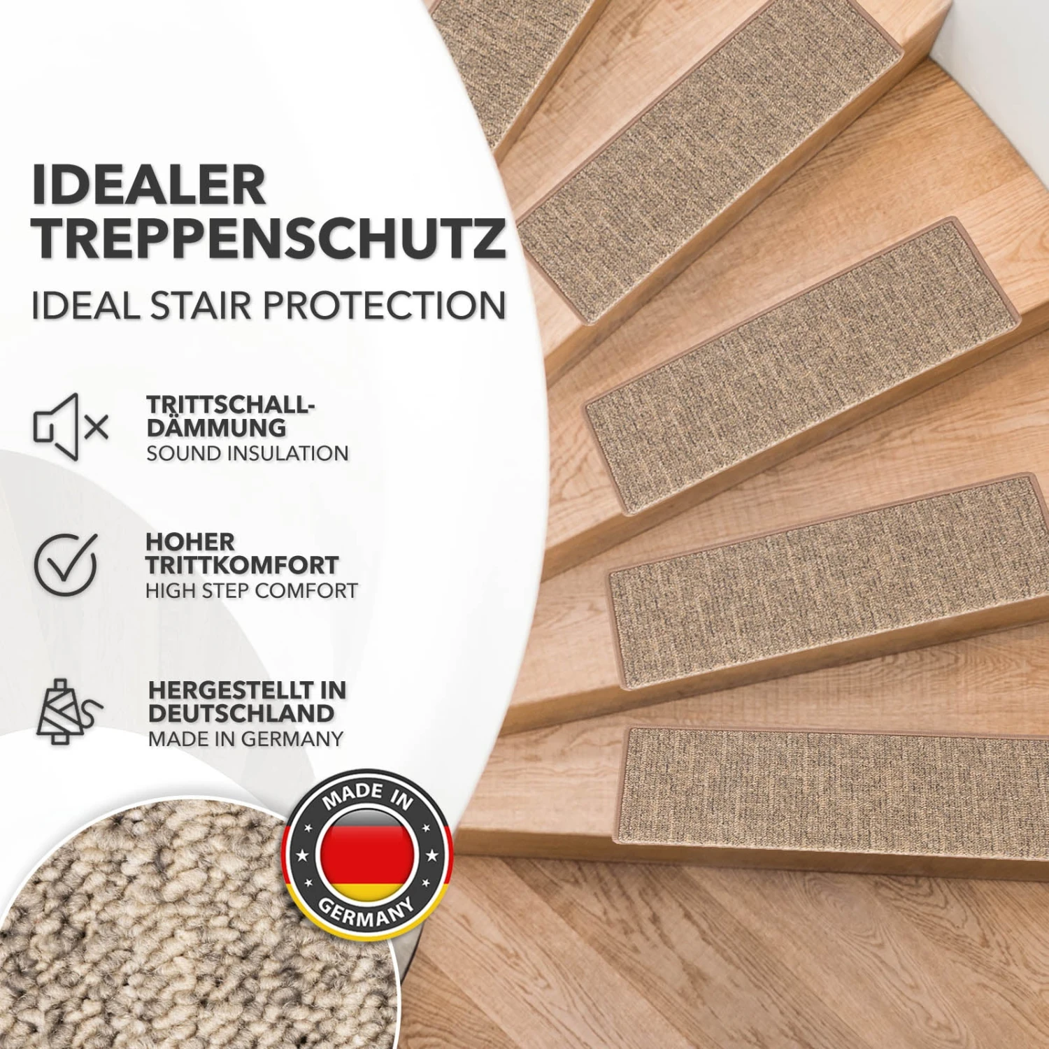 Stufenmatten Alto | Halbrund Oder Eckig | Umkettelt | Selbstklebender Treppenschutz 19 Stufenmatten Alto | Halbrund Oder Eckig | Umkettelt | Selbstklebender Treppenschutz – Bild 17