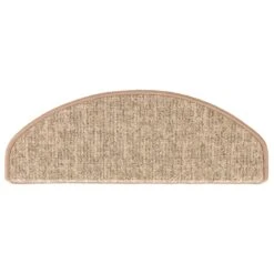 Stufenmatten Alto | Halbrund Oder Eckig | Umkettelt | Selbstklebender Treppenschutz 29 Stufenmatten Alto | Halbrund Oder Eckig | Umkettelt | Selbstklebender Treppenschutz -Floordirekt Stufenmatte Alto beige rund 08