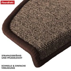 Stufenmatte | London Pro | Im Modernen Design | Rutschfest & Pflegeleicht | Halbrund 40 Stufenmatte | London Pro | Im Modernen Design | Rutschfest & Pflegeleicht | Halbrund -Floordirekt StufenmatteLondonPro 19