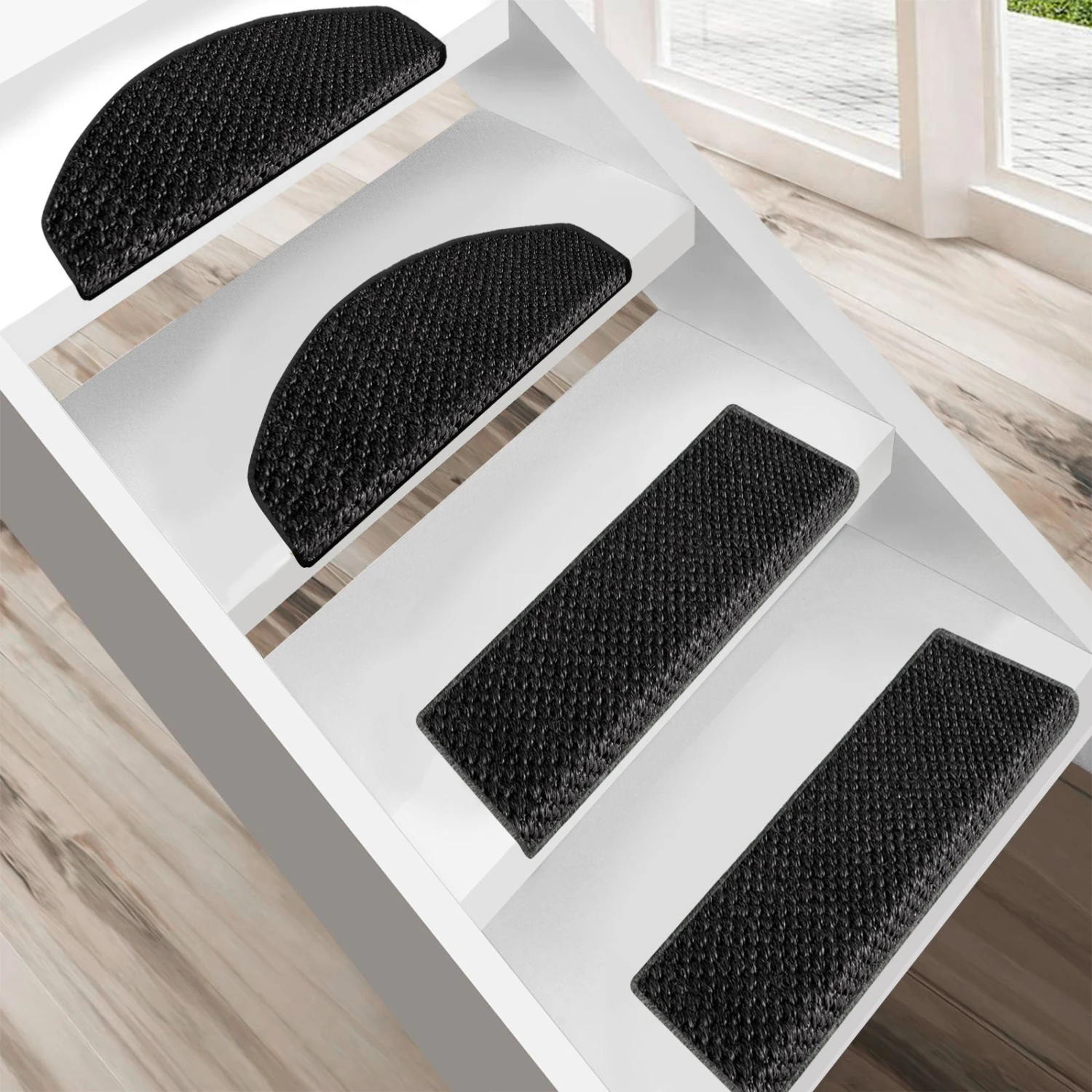 Sisal-Stufenmatte Tiger-Eye | Halbrund Oder Eckig | Modernes Design 3 Sisal-Stufenmatte Tiger-Eye | Halbrund Oder Eckig | Modernes Design