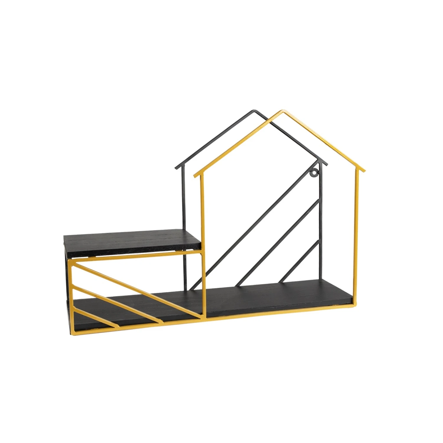 Wandregal Tabor | Schwarz/Gold | Moderne Wohndekoration 7 Wandregal Tabor | Schwarz/Gold | Moderne Wohndekoration – Bild 5
