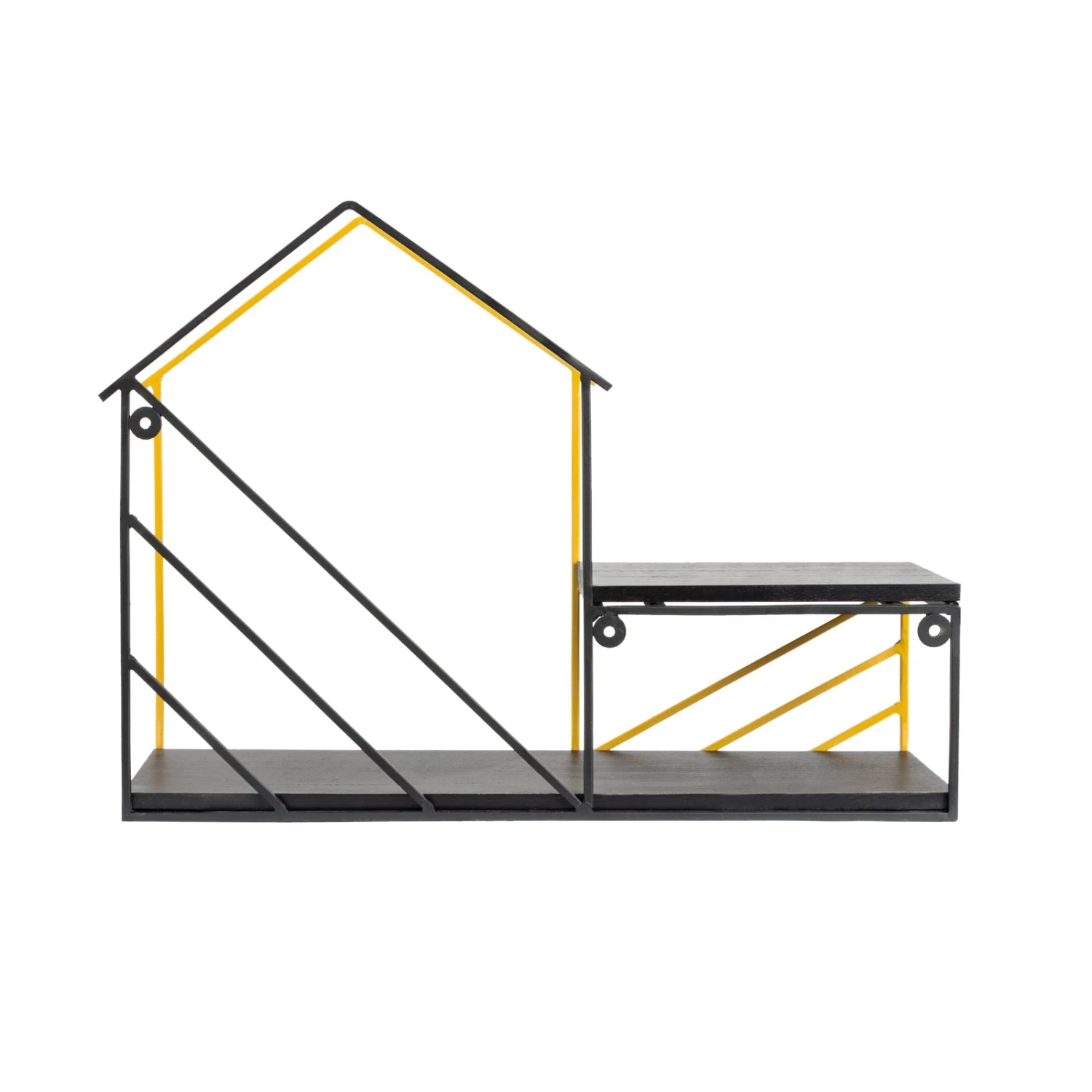 Wandregal Tabor | Schwarz/Gold | Moderne Wohndekoration 6 Wandregal Tabor | Schwarz/Gold | Moderne Wohndekoration – Bild 4