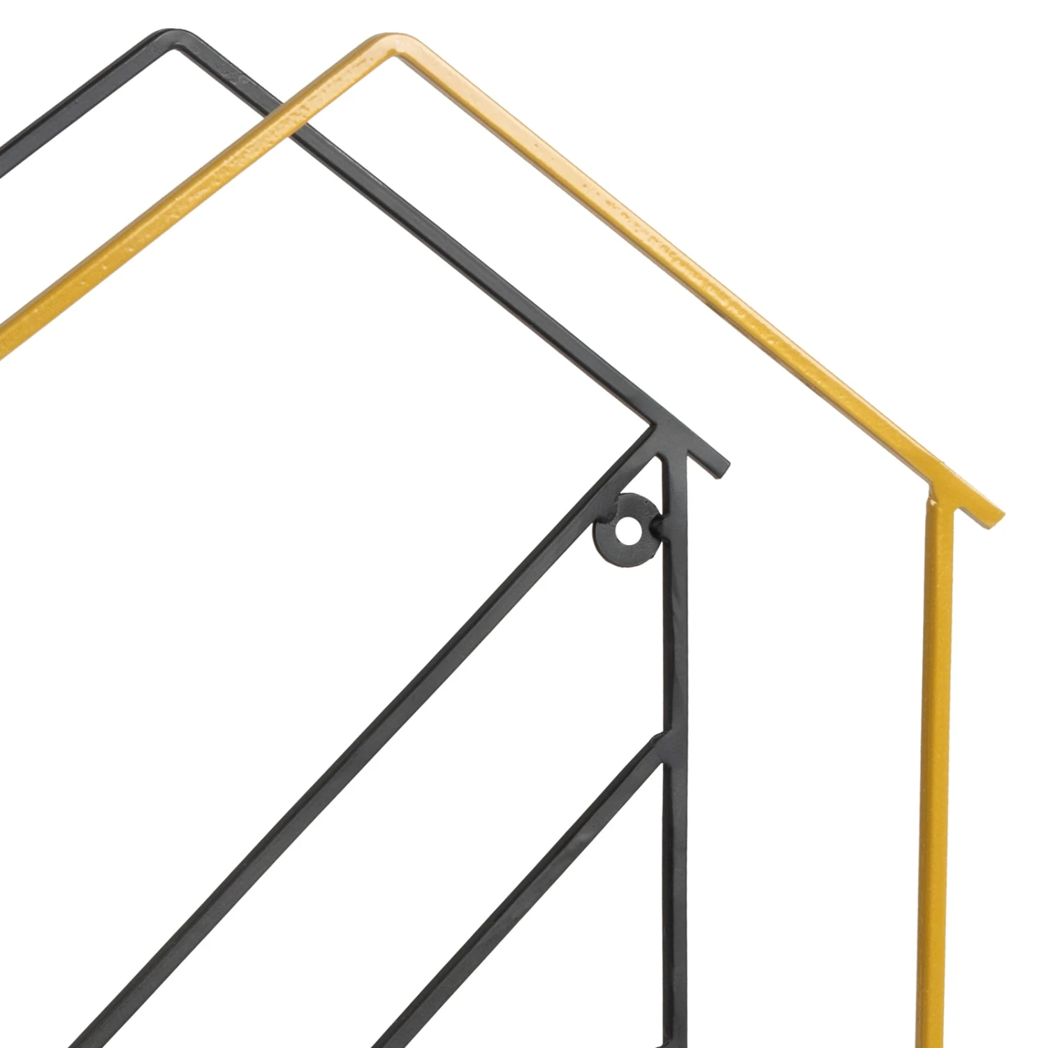 Wandregal Tabor | Schwarz/Gold | Moderne Wohndekoration 5 Wandregal Tabor | Schwarz/Gold | Moderne Wohndekoration – Bild 3