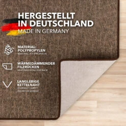 Teppich Auf Maß | Alto | Flacher Schlingenflor | Für Wohnbereiche -Floordirekt Teppich Alto Braun 02