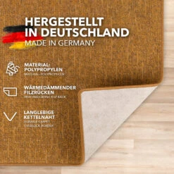 Teppich Auf Maß | Alto | Flacher Schlingenflor | Für Wohnbereiche -Floordirekt Teppich Alto Gelb 02