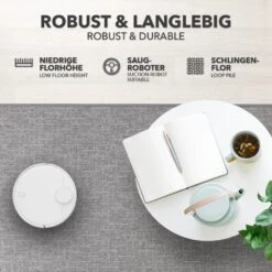 Teppich Auf Maß | Alto | Flacher Schlingenflor | Für Wohnbereiche -Floordirekt Teppich Alto Hellgrau 04